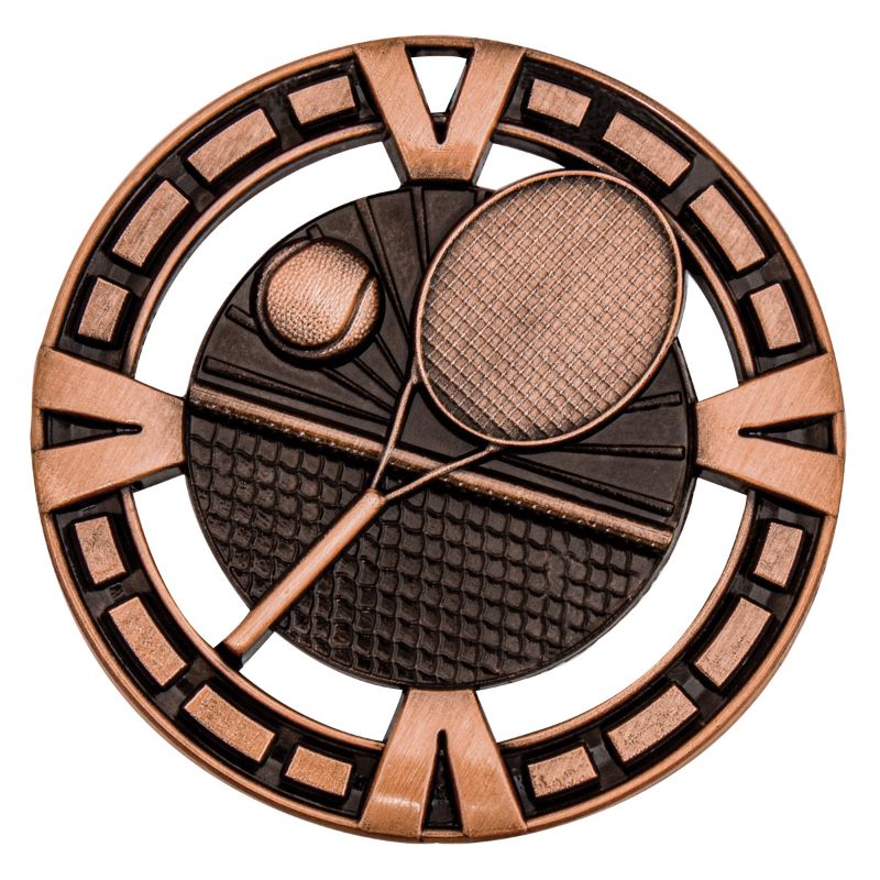 MY918B Tennis Varsity Medal Bronze 6.5cm