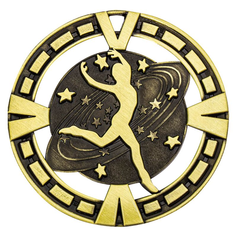 MY932G Dance Varsity Medal Gold 6.5cm