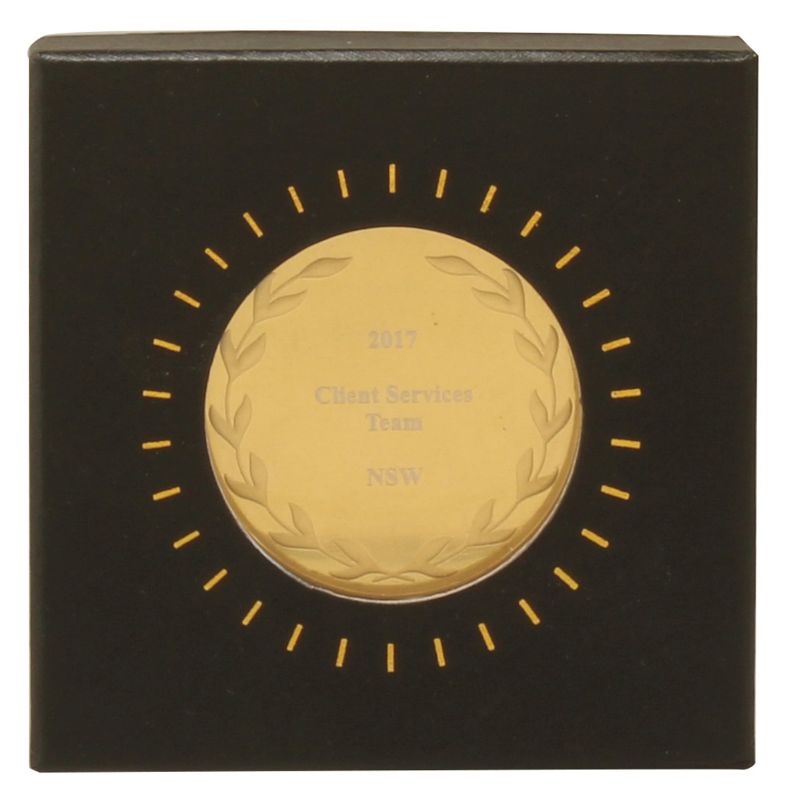 MZ50G Laurel Presentation Medal in Case 6cm
