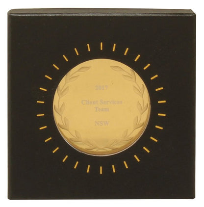 MZ50G Laurel Presentation Medal in Case 6cm