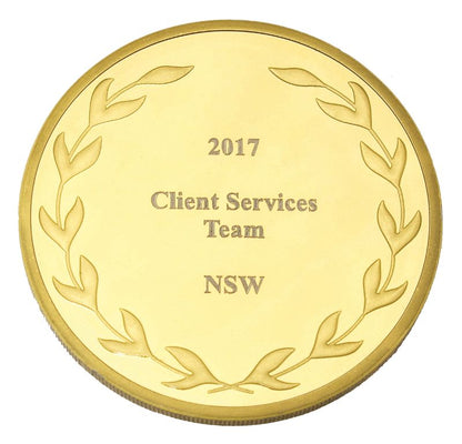 MZ50G Laurel Presentation Medal in Case 6cm