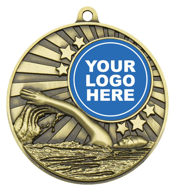 MZ602G Impact Medal Swim Gold 5cm