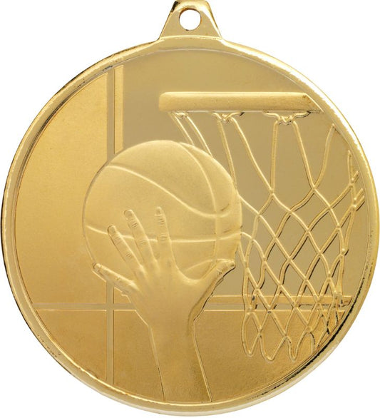 MZ907G Basketball Glacier Frosted Gold Medal 5cm