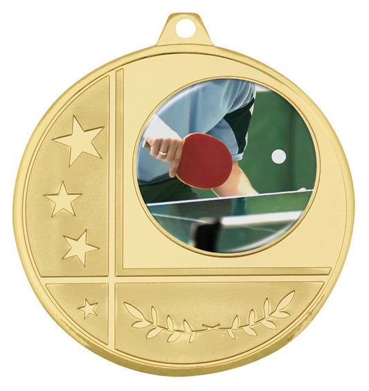 MZ950G-C661 Glacier Frosted Insert Medal Gold 5cm