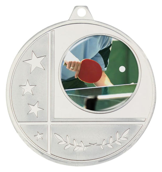 MZ950S-C661 Glacier Frosted Insert Medal Silver 5cm