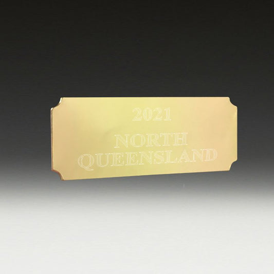PC64x19G Gold 64mmx19mm Engraved Aluminium Metal plate