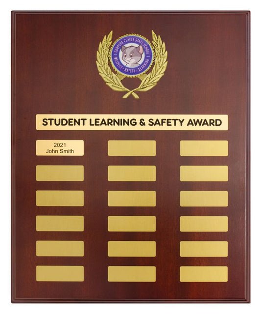 PEQ-12-01 Assembly Plaque Standard Logo 38cm