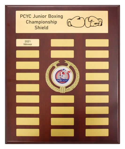 PEQ-12-02 Assembly Plaque Central Logo 38cm