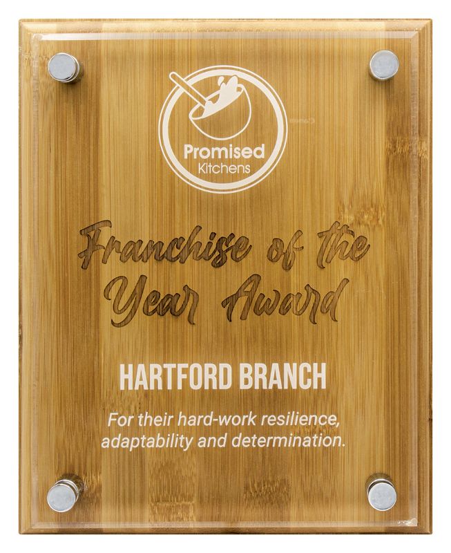 PFB8 Bamboo Floating Acrylic Plaque 25cm