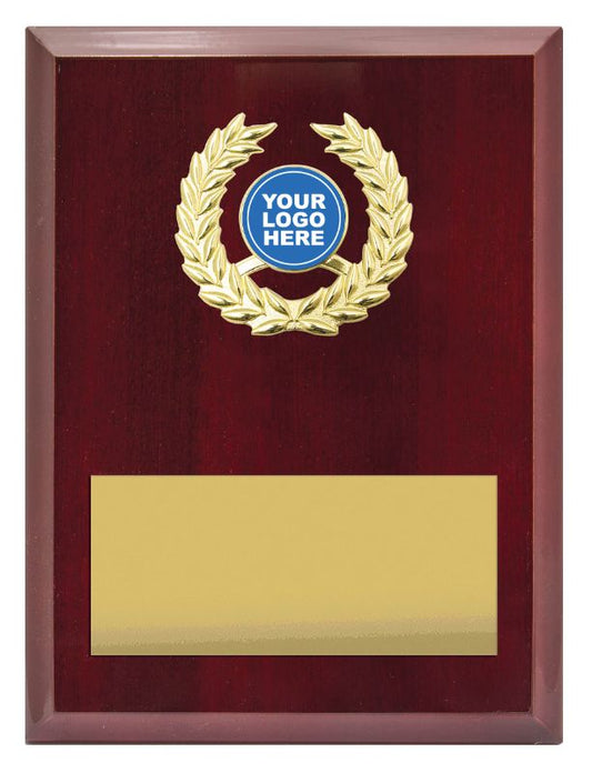 PL03C Laurel Plaque Gold 20cm