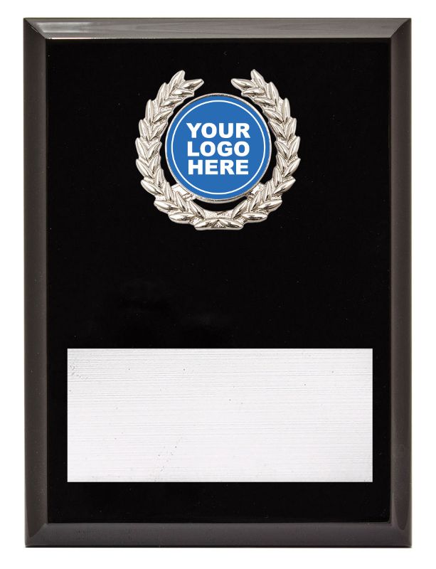 PL04A Laurel Plaque Silver 15cm