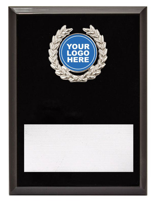 PL04A Laurel Plaque Silver 15cm