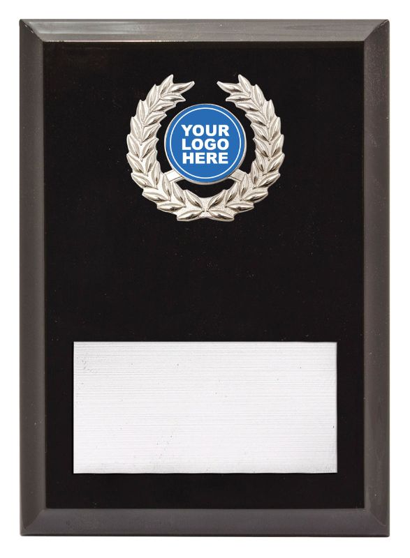 PL04B Laurel Plaque Silver 17.5cm