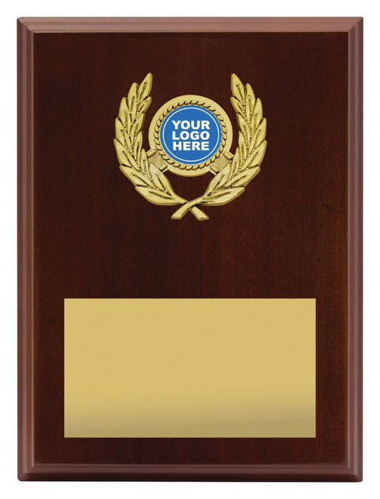 PL05C Wreath Plaque Walnut 20cm