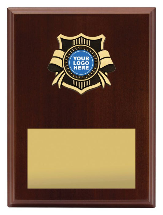 PL06C Banner Plaque Walnut 20cm
