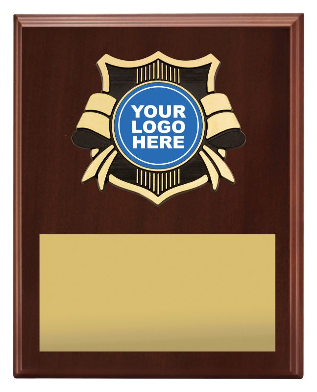 PL06D Banner Plaque Walnut 22.5cm