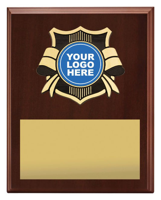 PL06D Banner Plaque Walnut 22.5cm