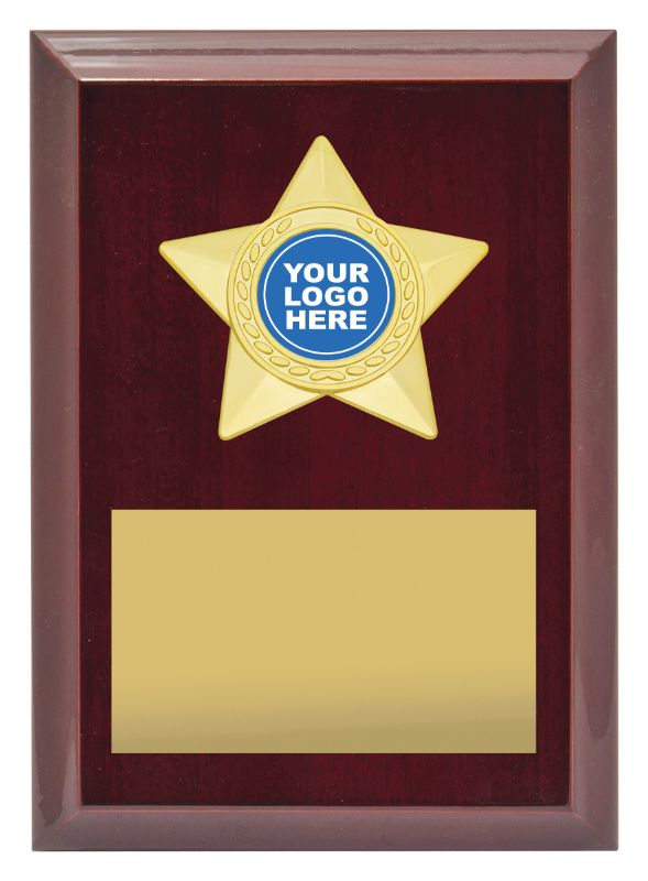PL07A Star Plaque Gold 15cm