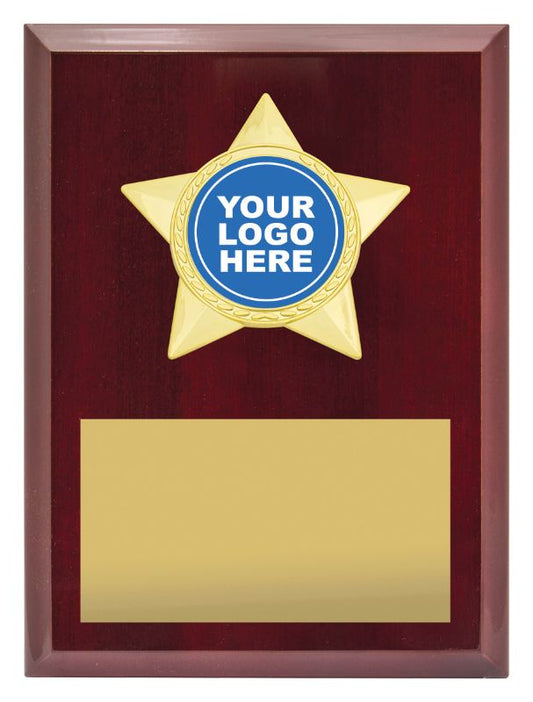 PL07C Star Plaque Gold 20cm