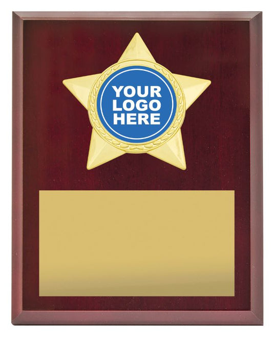 PL07D Star Plaque Gold 22.5cm