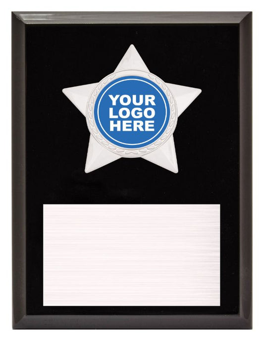 PL08C Star Plaque Silver 20cm
