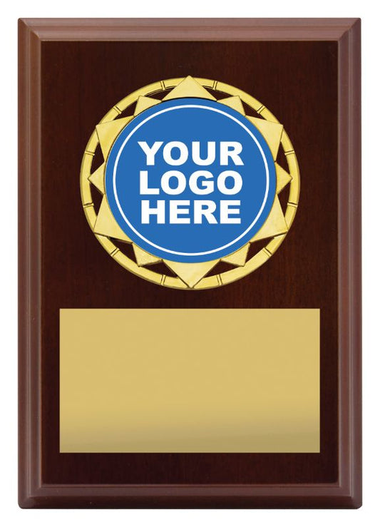 PL09A Compass Plaque Walnut Plaque 15cm