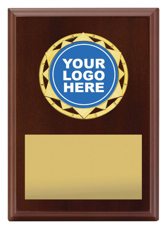 PL09B Compass Plaque Walnut Plaque 17.5cm