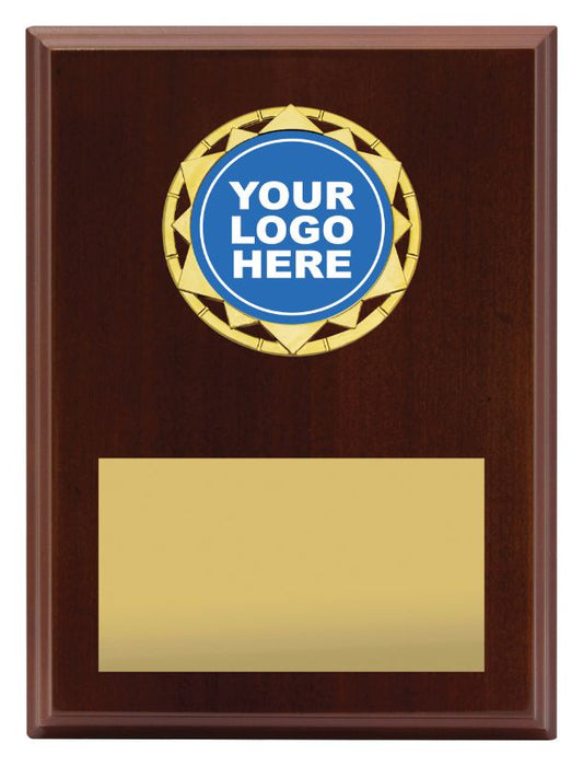 PL09C Compass Plaque Walnut Plaque 20cm