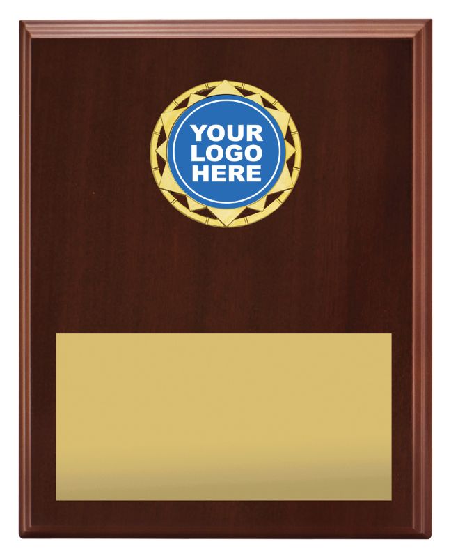 PL09D Compass Plaque Walnut Plaque 22.5cm
