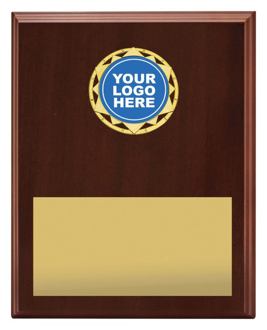 PL09D Compass Plaque Walnut Plaque 22.5cm