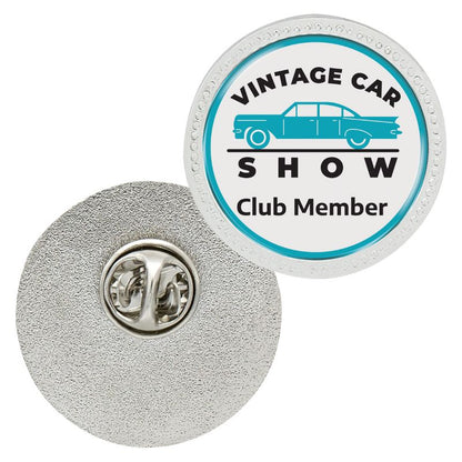 PN04 Designer Lapel Pin Clutch Silver 2.8cm