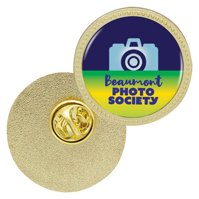 PN05 Designer Lapel Pin Clutch Gold 2.8cm