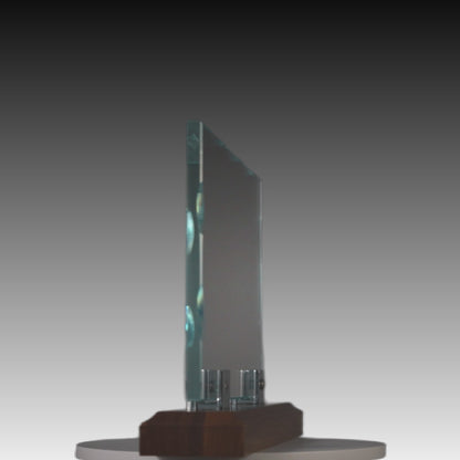 1278-3B Glass/Timber Base 16.5cm