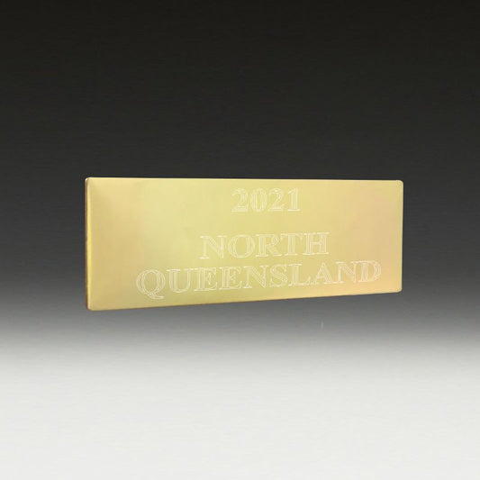 PSQ64x19G Gold 64mmx19mm Engraved Aluminium Metal plate