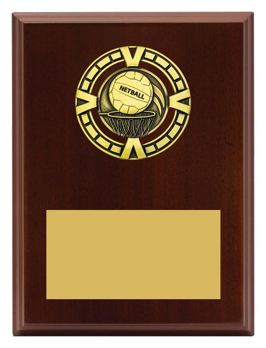 PV611 Varsity Plaque - Netball 20cm
