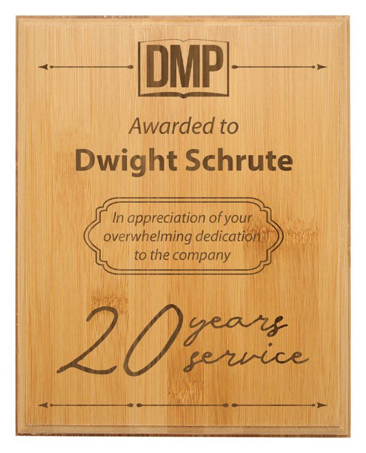 QP8 Bamboo Plaque 25cm