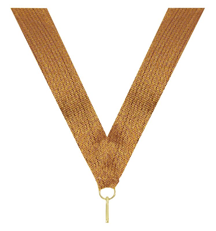 RM3 Shiny Bronze V Neck Ribbon 40cm