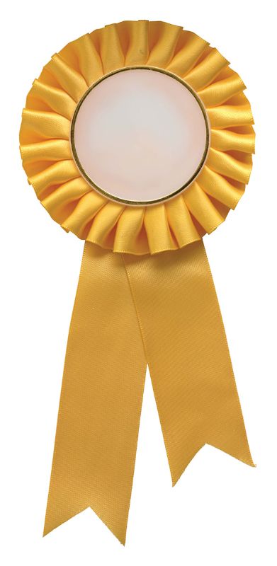 RST02 Yellow Rosette w/ Clip 90 x 21cm