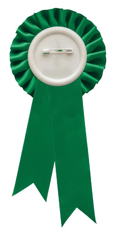 RST04 Green Rosette w/ Clip 90 x 21cm