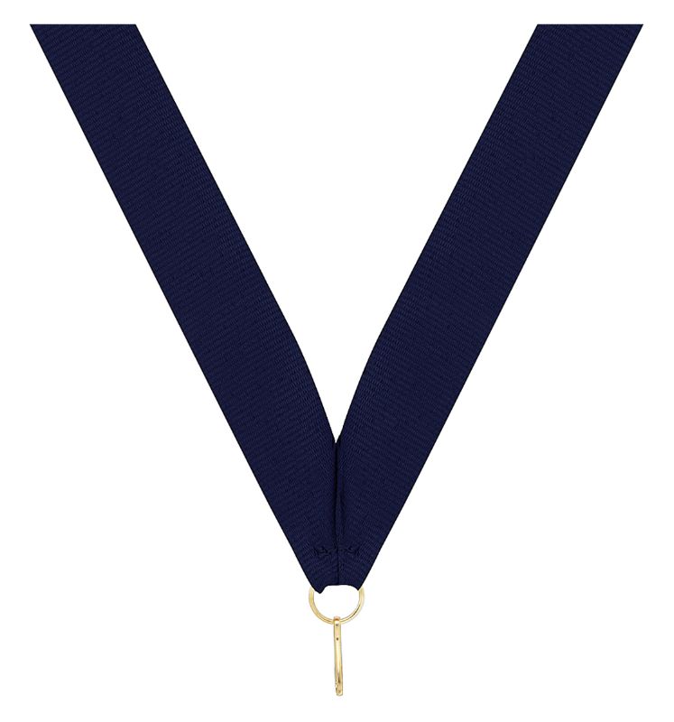 RY13 Navy Blue V Neck Ribbon 40cm