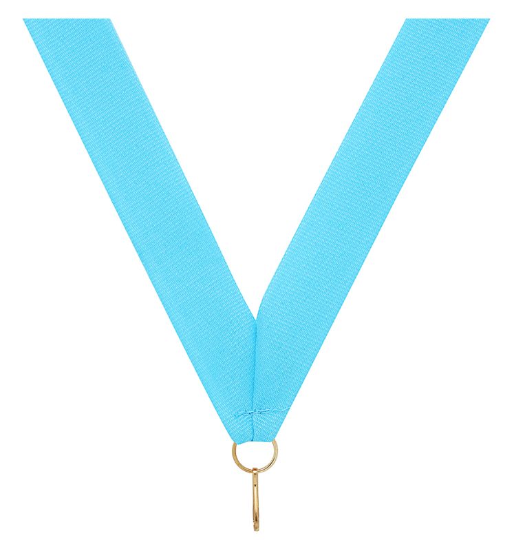 RY30 Light Blue V Neck Ribbon 40cm
