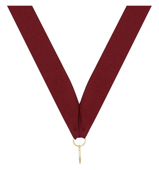 RY9 Maroon V Neck Ribbon 40cm