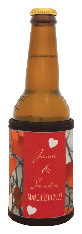 SBC02 Sublimation Beverage Holder Wrap with Black Trim 10.5cm