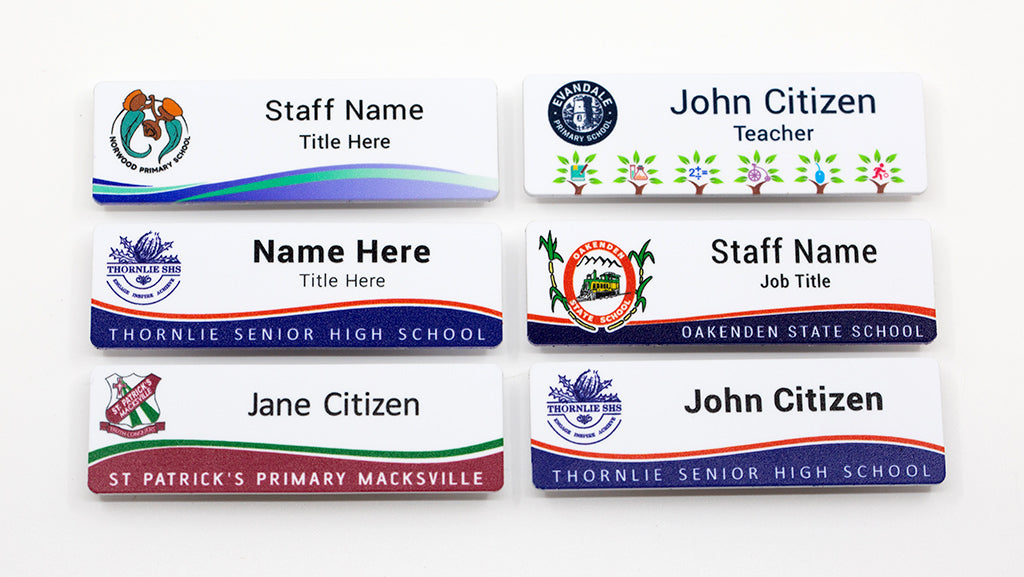 White Name Badge 73x27mm