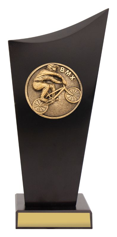SK507B BMX Black Timber Spartan Crest 24.5cm