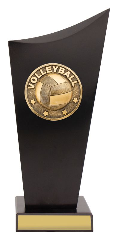 SK527B Volleyball Black Timber Spartan Crest 24.5cm