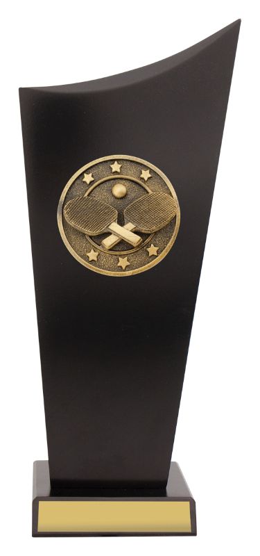 SK566C Table Tennis Black Timber Spartan Crest 27cm