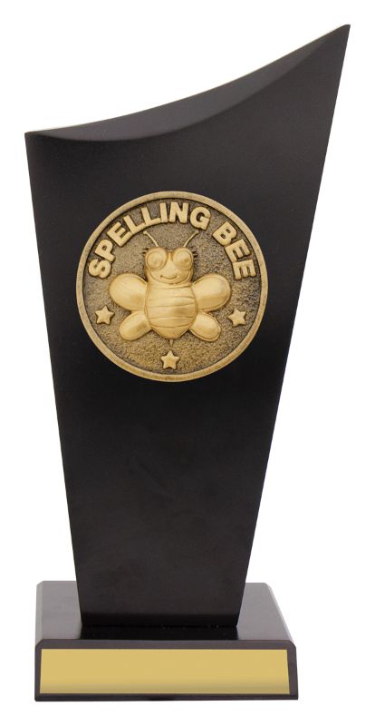 SK577A Spelling Bee Black Timber Spartan Crest 22cm