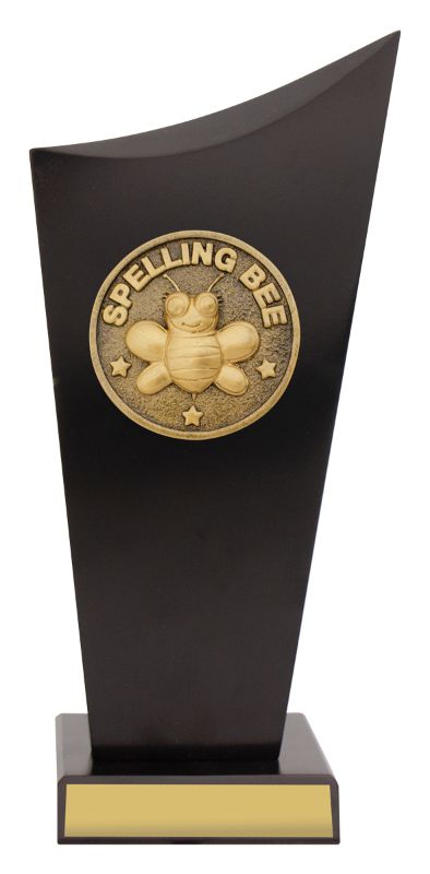 SK577B Spelling Bee Black Timber Spartan Crest 24.5cm