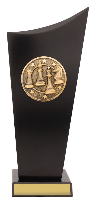 SK578C Chess Black Timber Spartan Crest 27cm